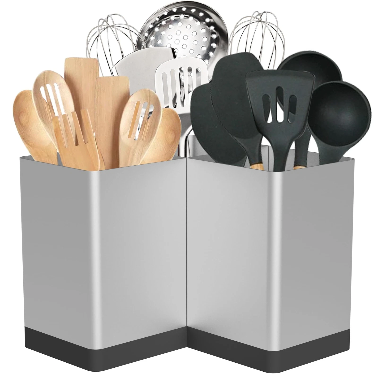 Utensil holder,Kitchen Utensil Organizer for Corner Countertop,Extra Large Si...
