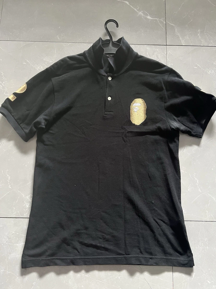 トップス 226 BAPE Star Print Polo Black Brown L a bathing ape BAPE Milo monogram polo shirt color brown Size-XS