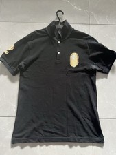 A Bathing Ape Black Gold Logo Number Polo Shi...