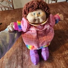 Vintage Cabbage Patch Kids 1985 Girl Circus Clown Outfit Brown Yarn Hair & Eyes