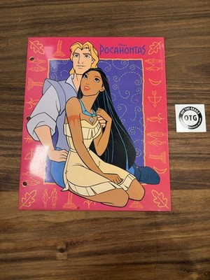 Disney Pocahontas Vintage Paper 3 Hole Folder School Office 61030 Impact Inc