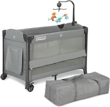 Cuna De Bebe Para Junto Cama Plegable Portatil Con musica y Juguetes Giratoria