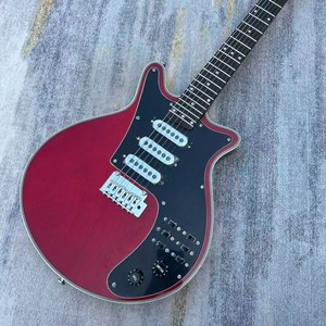 24 Frets Cherry Red Electric Guitar 3 Single-coil Pickup Chrome Hardware