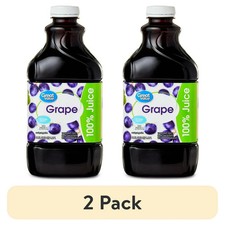 (2 pack) Great Value 100% Concord Grape Juice, 64 fl oz New..