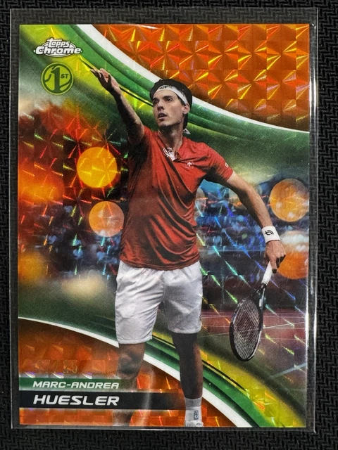 2025 Topps Chrome Marc Andrea Huesler 1st #172 Orange Geometric /25 Refractor