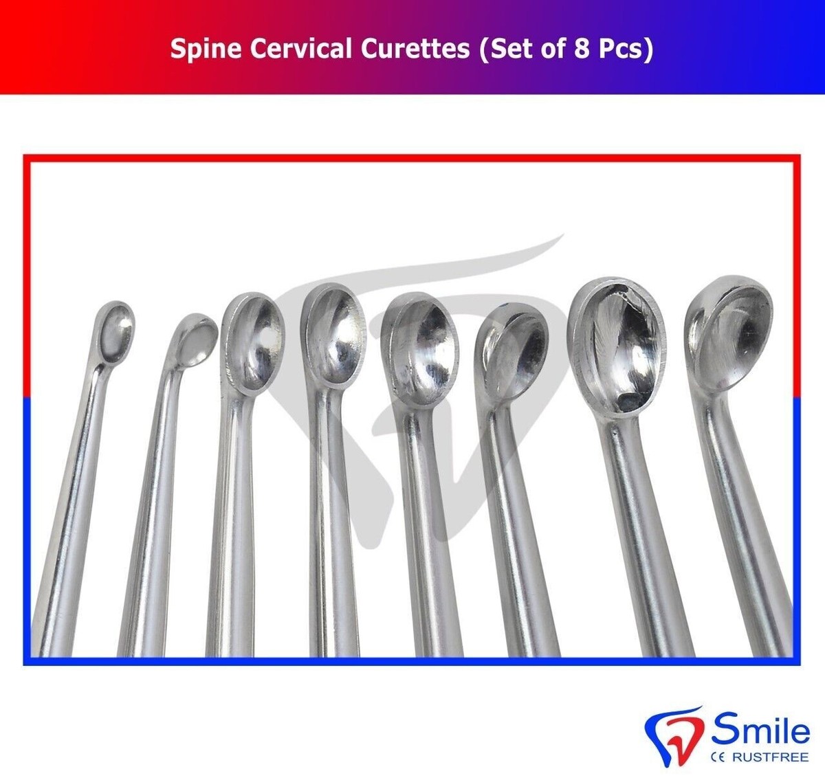 Curette Cervicali Arcobaleno Americano HNY SURGICAL | Strumenti Ortopedia Colonna Vertebrale