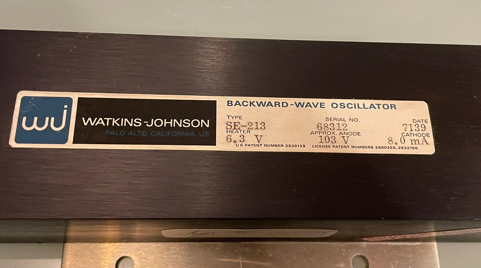 Filtre YIG Compact 1-2 GHz Watkins Johnson WJ-619-28 - Occasion, Bon état De Fonctionnement
