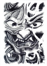 Temporary Tattoos Large Arm Body Waterproof Sticker Removable Arm Skull Face