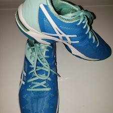 ASICS GEL Solution Speed 3 Women's US 8 Tennis Shoe Aqua/White/Blue E650N