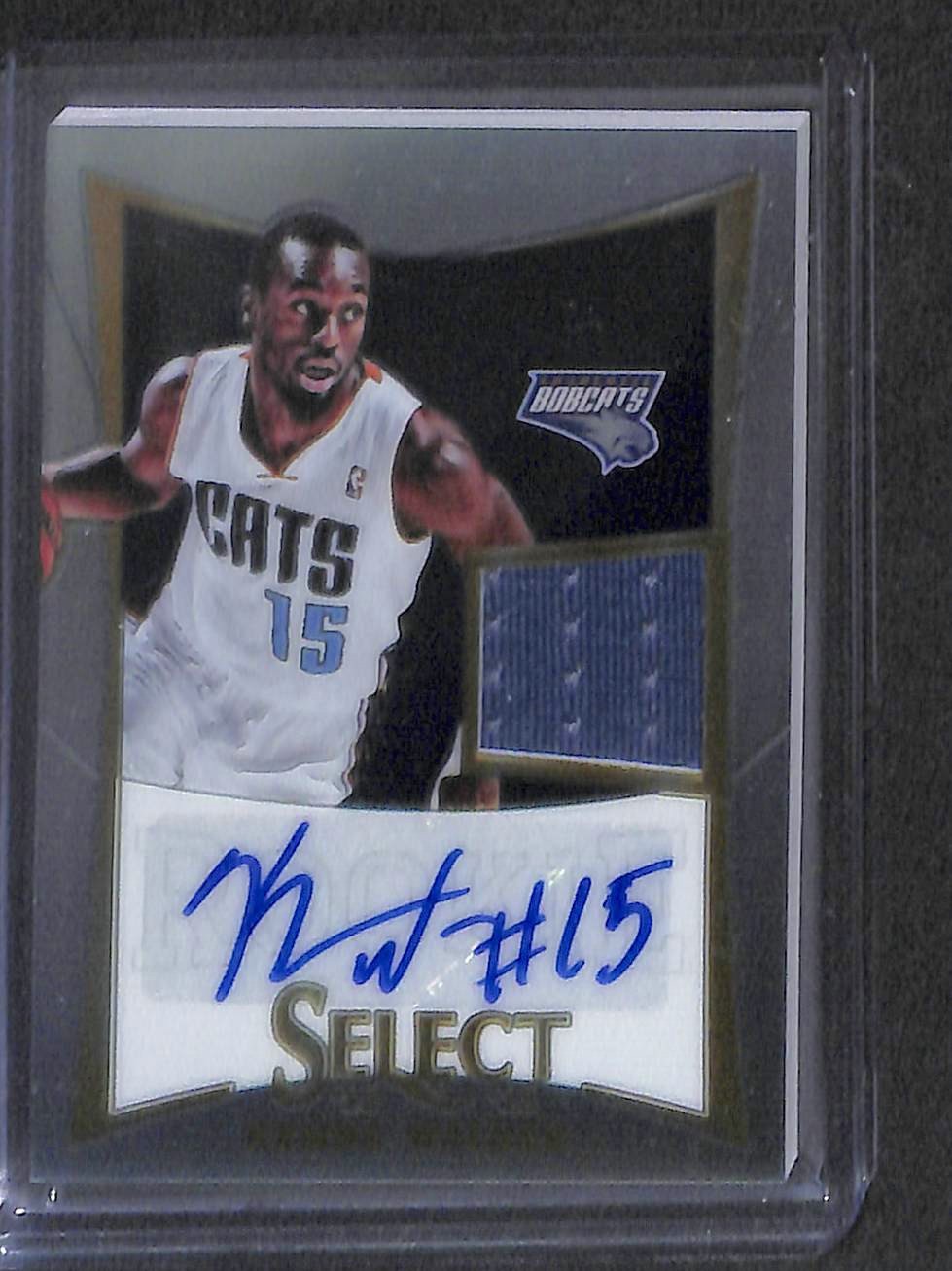 2012-13 Panini Select Prizm Jersey Autograph #244 Kemba Walker No 15 of 99