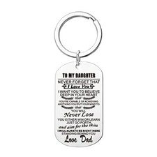 To My Son Gifts Keychain from Mom Dad to Daughter-never Forget That I Love You