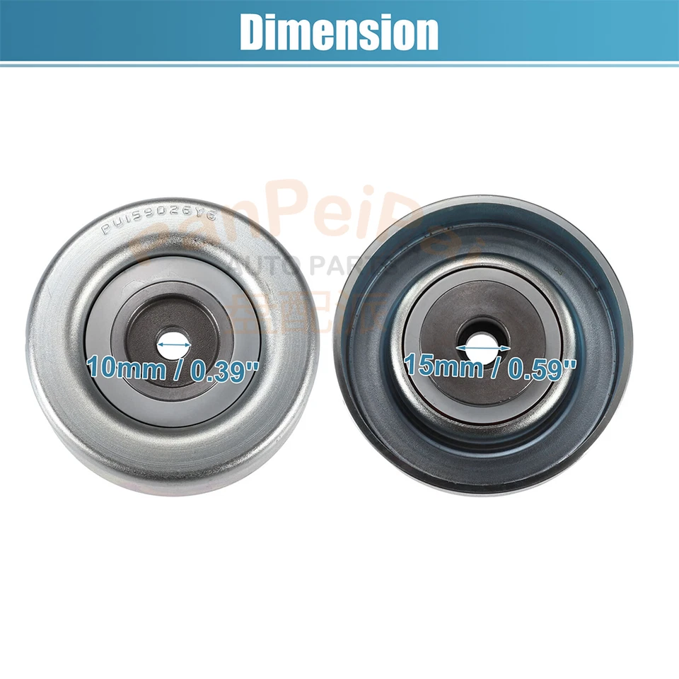 MD374877 Drive Belt Idler Pulley For Mitsubishi Galant Eclipse Lancer Outlander - Image 3 of 4