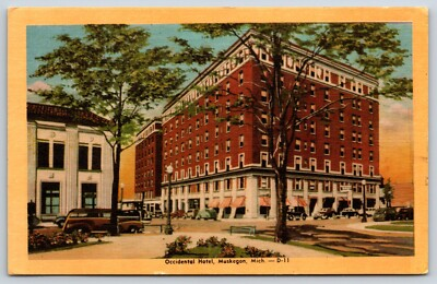 #ad #ad Postcard Occidental Hotel Muskegon Michigan Unposted $8.90
