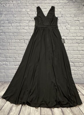 LULUS Heavenly Hues Maxi Dress Size M Black Old Money Witchy Dark Romantic - NEW