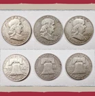 Set of 3 | 1960-D Franklin Half Dollar 90% Silver US Coins - Franklin Halves