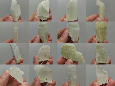 Natural Small 16 Pieces Lot Of Nice Sizes Light Green Kunzite Crystals, 604 Gram