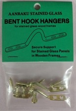 Aanraku Bent Hook Hangers for Wooden Stained Glass Frame Framing  Hanging 2 