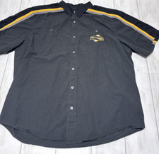Harley Davidson Motorcycle Mens 2XL Button Front Short Sleeve Mechanic Shirt