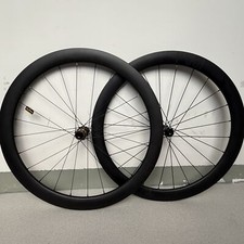 VEL 50mm Carbon Road Wheelset Clincher 700C Disc Brake Wheels Thru Axle 1450g