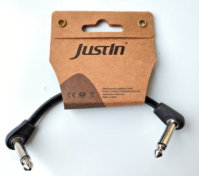 justin Gitarren Pedal Patchkabel Flat 10 cm Klinke 6.3mm Neu