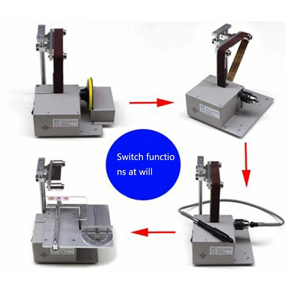 Electric Sander Cutting Table Saw Woodworking Desktop Sanding Grinding Machine - Image 2 of 4