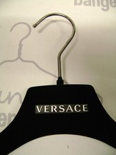 VERSACE 15"  BLACK VELVET FELT DRESS / SHIRT HANGERS SET 10