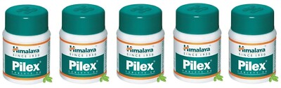 5 Pack X Himalaya PILEX 60 Tabs, Piles Fissures Hemmorhoids Treatment, FREE SHIP