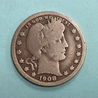 1908 D Barber Quarter ~ Old United States Silver Coin ~ #1