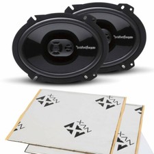 Rockford Fosgate P1683 6x8" Coaxial Speakers w/ Free NVX Sound Damping Kit
