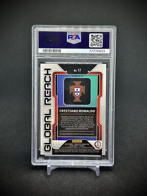 Cristiano Ronaldo 2022 Panini Prizm World Cup Global Reach Silver