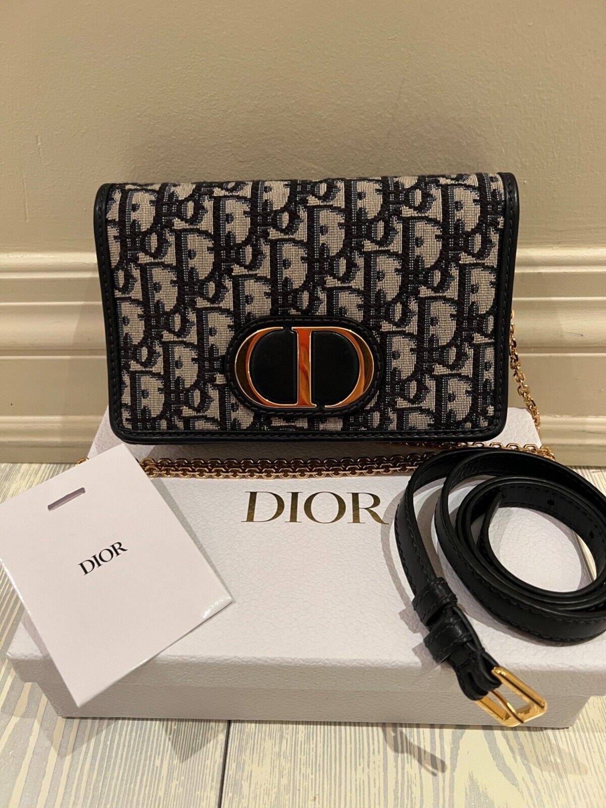 Dior 2-in-1 30 Montaigne Pouch Blue - Small Leather Goods