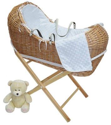 natural wicker moses basket