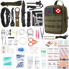 216 Pcs Survival First Aid kit, Professional Survival Gear Equipment Tools Fi...