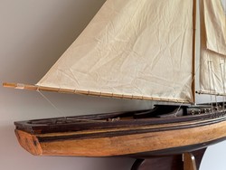 NOVA ACAJOU BATEAU CANOT de BASSIN coque 60 cm JOUET ancien à restaurer EUR 450,00 - FR