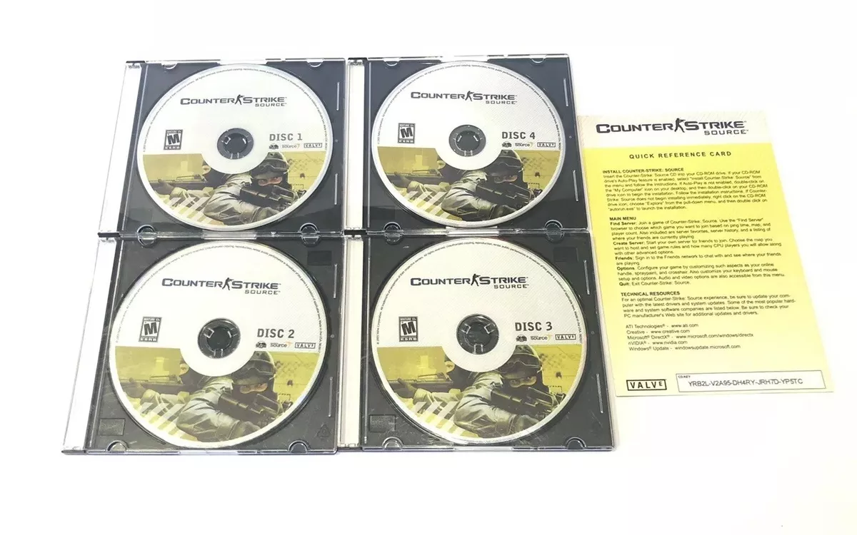 Counter Strike Source PC Game w/ Half Life 2: Deathmatch 4 Discs  14633098396