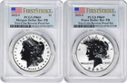 2025-S Morgan & Peace Dollar 2-Coin Reverse Proof Set PR69 First Strike PCGS