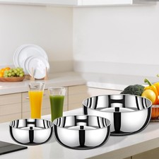 Lavabo grande de acero inoxidable para mezclar ensaladera para espesar el hogar