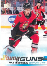 2019-20 Upper Deck Max Veronneau Young Guns Rookie YG #482 Ottawa Senators