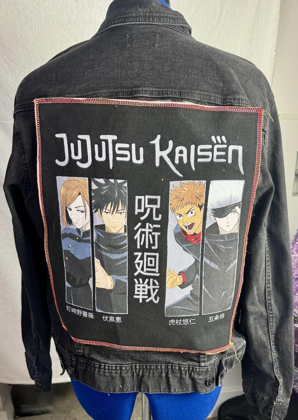 two face threads changeable patch denim grunge fe… - image 2