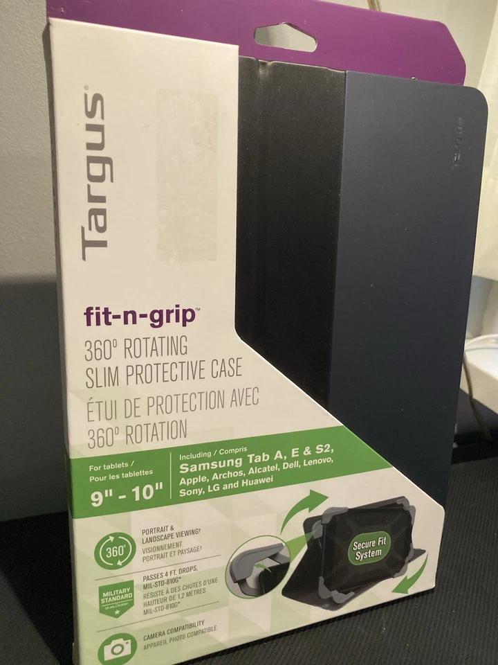 NEW Targus Fit-n-Grip Universal 360* Case for 9”-10" Ipad Tablets Apple Samsung - Image 2 of 4