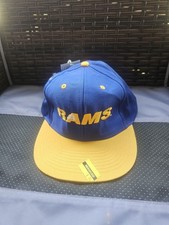 VTG LA Rams NFL Snap Back Hat With Tag In Fair Condition Blue  Yellow K1