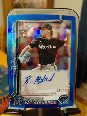 2025 Topps Chrome Update Series -Patrick Monteverde #AC-PM Blue/150 (AU, RC)