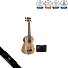 KALA U-Bass Exotic Wood Series Ukulele with Spalted Mango Body and Roundwound