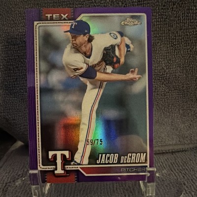 Topps Jacob deGrom Texas Rangers Topps Chrome Purple Parallel #266 /75 2022