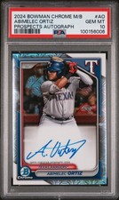 2024 BOWMAN MEGA BOX CHROME BOWMAN PROSPECT MEGA AUTOS #AO ABIMELEC ORTIZ PSA 10