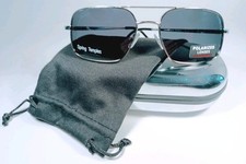 Jack Bauer "24" Sunglasses With Silver Frames And Black Polarized Lenses.
