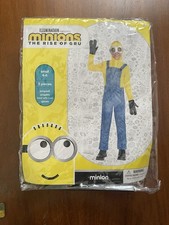 Minions Costume Kids Official Minion Jumpsuit Goggles  Hat Size 4-6 NO GLOVES