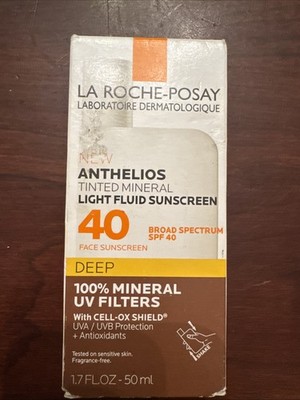 La Roche Posay Anthelios 40 Tinted Mineral Sunscreen-1.7 fl oz- Deep EXP 10/2027
