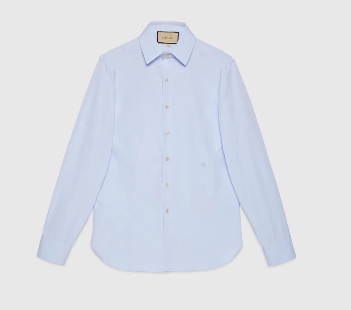GUCCI　長袖シャツ ブラウス シモ GGロゴ 銀ボタン 大きいサイズ シルク Gucci Silk Long Sleeve Casual Button-Down Shirts for Men for sale