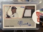 2015 Topps Heritage Yasiel Puig Clubhouse Collection Auto Jersey /25 Dodgers